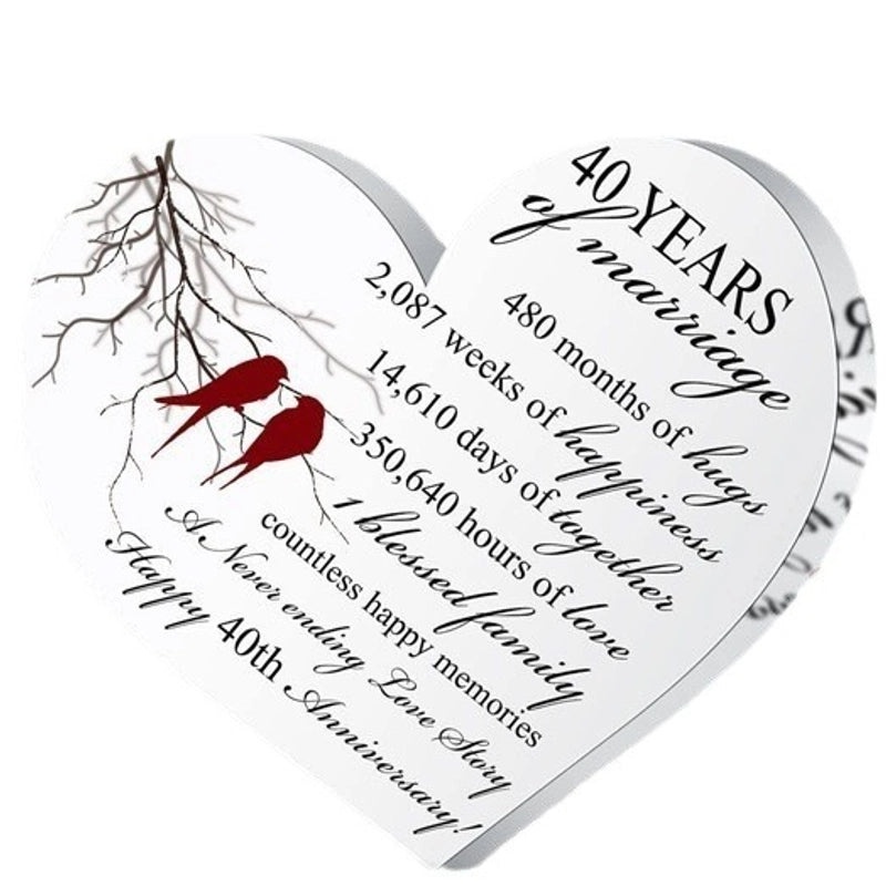 Heart-shaped Transparent Acrylic Decoration for Wedding Anniversary | Wedding Gifts & Decorations