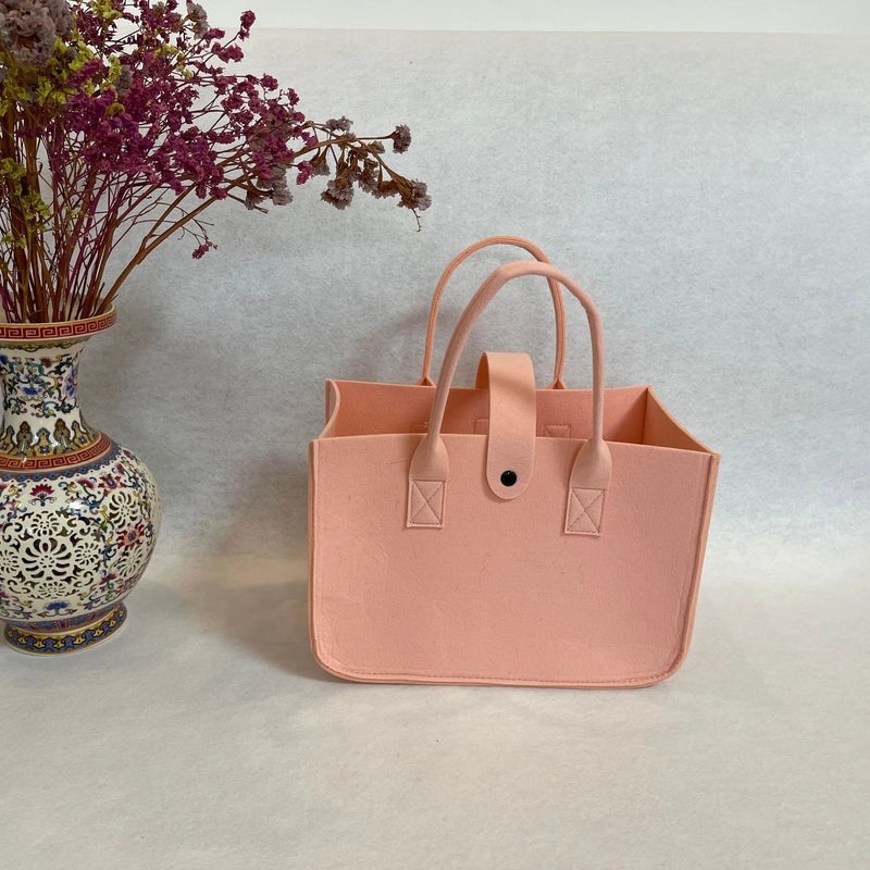 Elegant Women's Felt Square Buckle Handbag for Streetwear | Fashion Handbags & Accessories