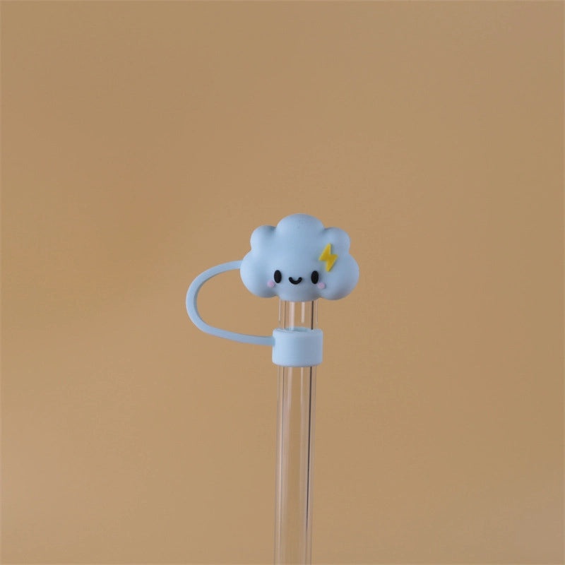 10mm Glass Straw Dust Cover Stainless Steel Cap for Large Diameter Straws Milk Tea Accessories|Drinkware Accessories