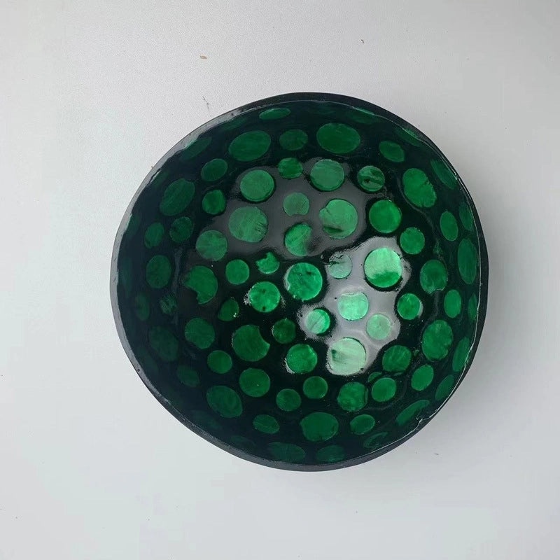 Natural Coconut Shell Charcoal Tableware Plate | Eco-Friendly Dining Accessories