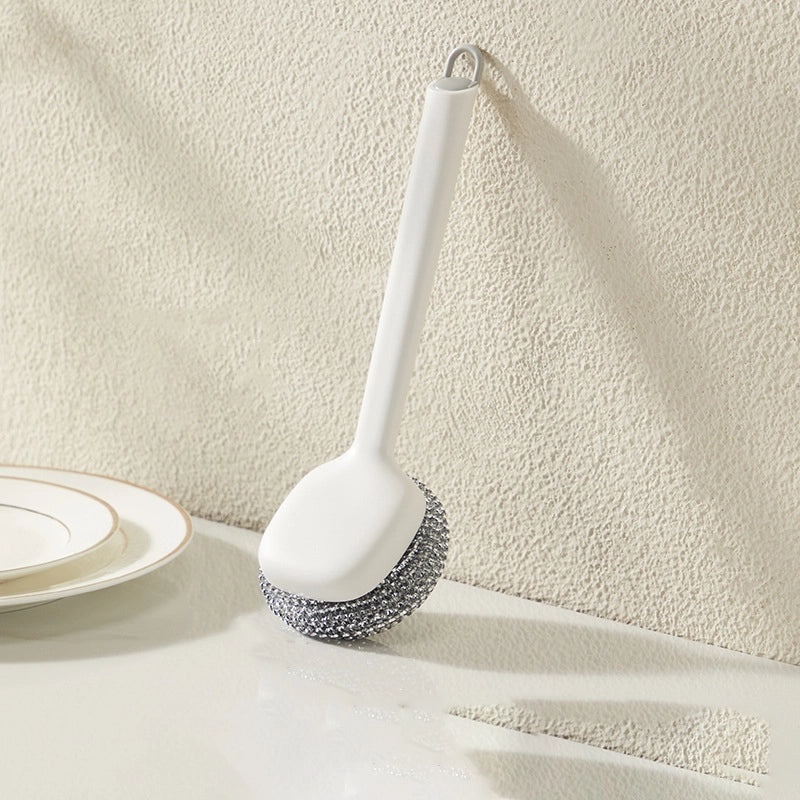 Elegant Solid Color PP Wok Brush for Home Cleaning | Kitchen & Household Supplies