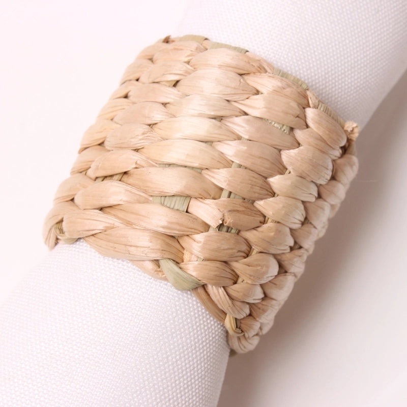 Natural Hemp Rope Napkin Rings - Set of 6 Casual Solid Color Holders | Home & Dining Table Accessories