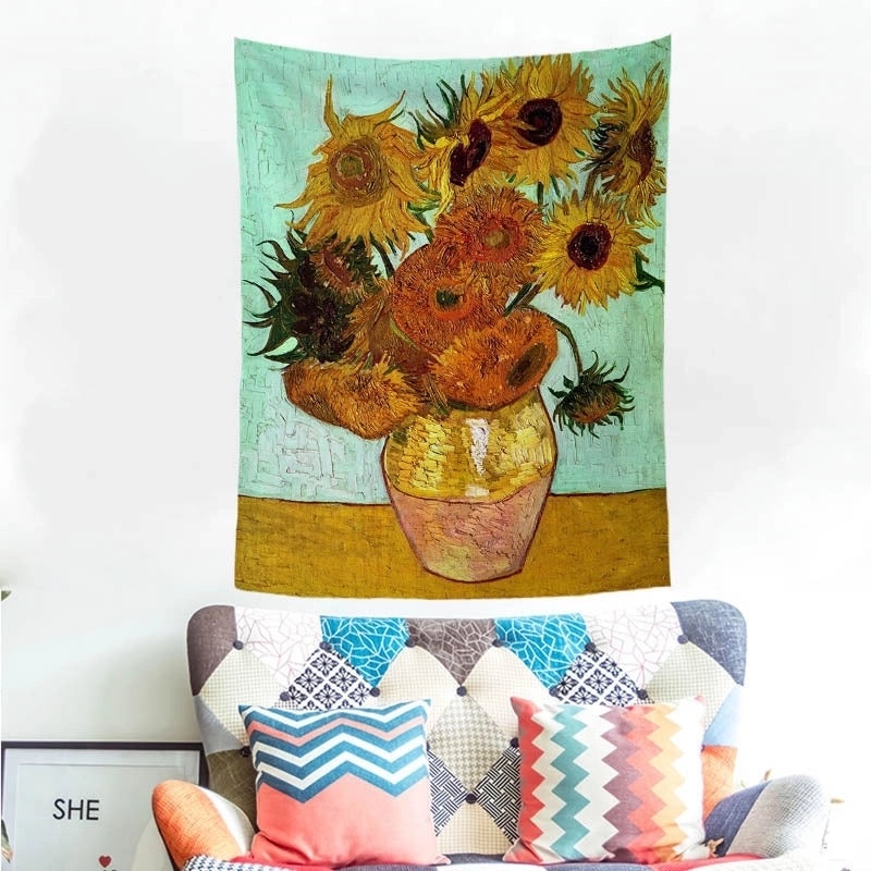 Preppy Style Oil Painting Polyester Wall Tapestry|Home Decor Tapestries