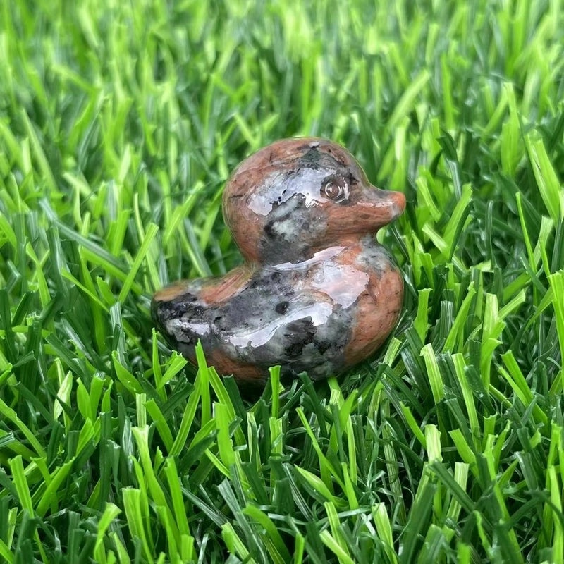 Retro Duck Natural Stone Ornament Cute Decorative Artificial Sculpture|Home Decor