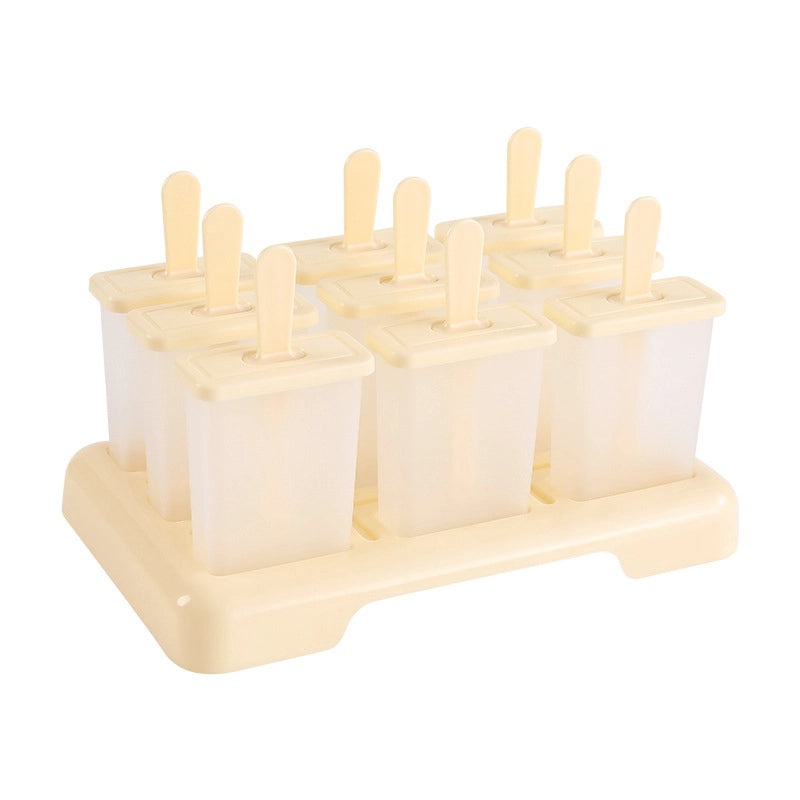 食品级PP冰格冰棍模具带长柄自制冰淇淋工具防漏带盖|厨房用品