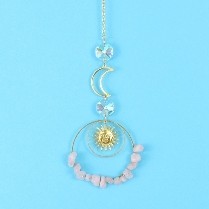 Sun and Moon Crystal Metal Pendant Stylish Jewelry Accessory | Necklaces & Pendants