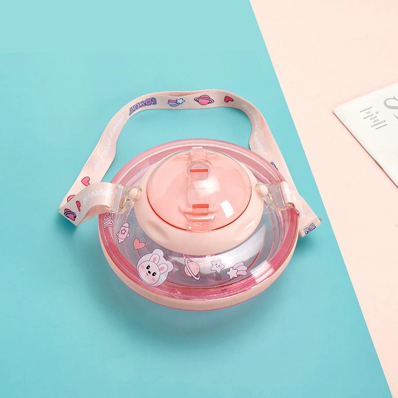 Cartoon Design Plastic Water Bottle for Casual Vacation Use 1 Piece|Travel Accessories