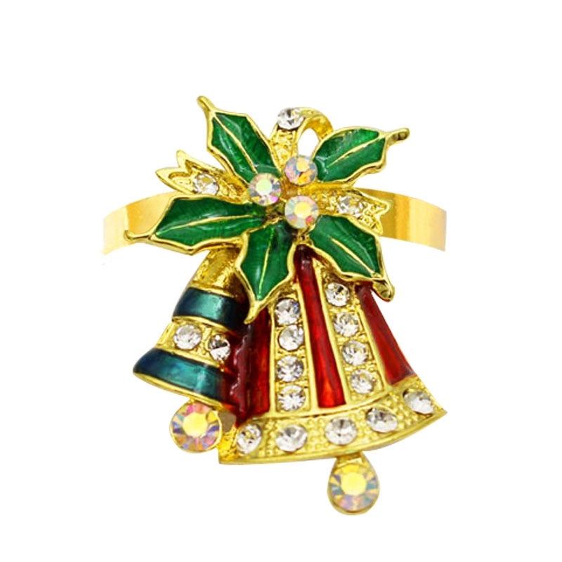 Christmas Cartoon Santa Claus Alloy Napkin Ring Casual Elegant Holiday Table Decor | Holiday Tableware