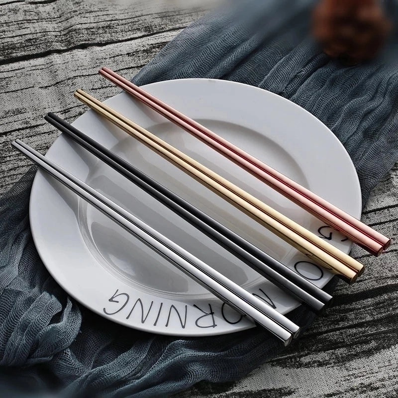 Elegant Solid Color Stainless Steel Cutlery Set 1 Pair | Kitchen & Dining Accessories