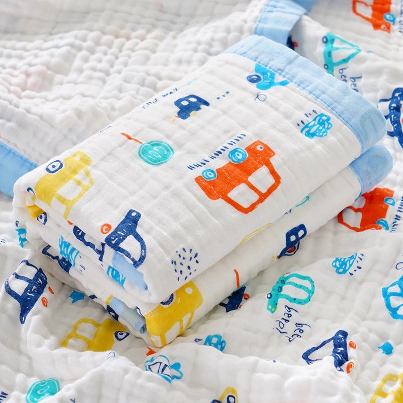 Soft Baby Bath Towel | Newborn Six-layer Gauze Cotton Absorbent Bath Quilt | Baby Care Essentials|婴儿用品