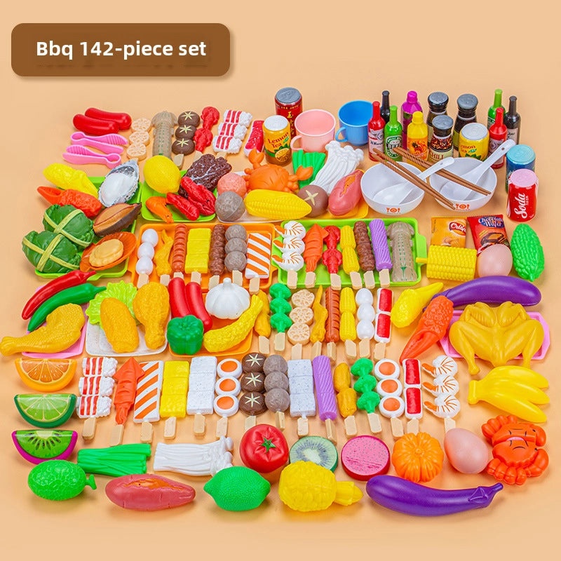 儿童厨房玩具海鲜水果蔬菜烧烤火锅仿真食品套装|儿童玩具