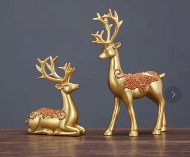 Minimalist Christmas Elk Resin Ornament Holiday Artificial Decoration|Christmas Decorations