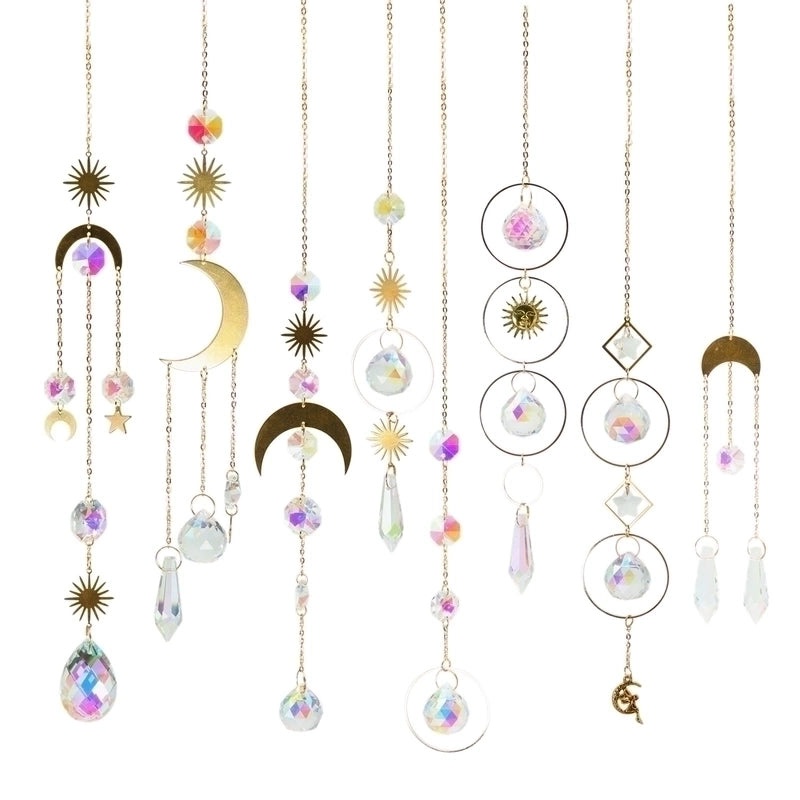 Trendy Sun-Shaped Crystal Suncatcher Wind Chime for Wall Decor|Home Decor