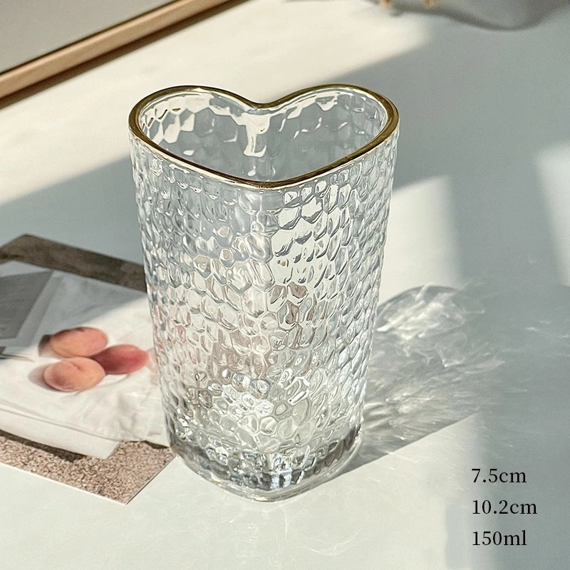 Stylish Heart-Shaped Glass Water Bottle for Everyday Use | Drinkware & Hydration Accessories