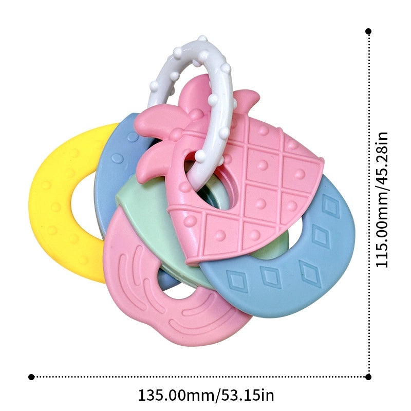 Infant Fruit Teether 0-12 Months Baby Tooth Grinding Stick Anti-Biting Rattle Soothing Gum Care|Baby Teethers & Pacifiers