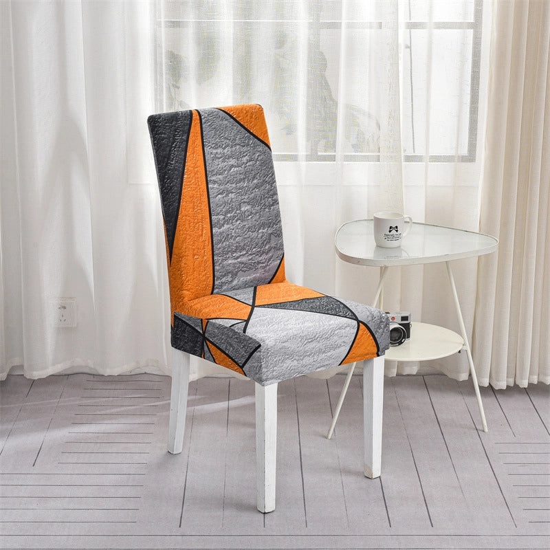 Minimalist Geometric Polyester Chair Cover for Casual Elegant Decor | Home Decor & Furniture Accessories