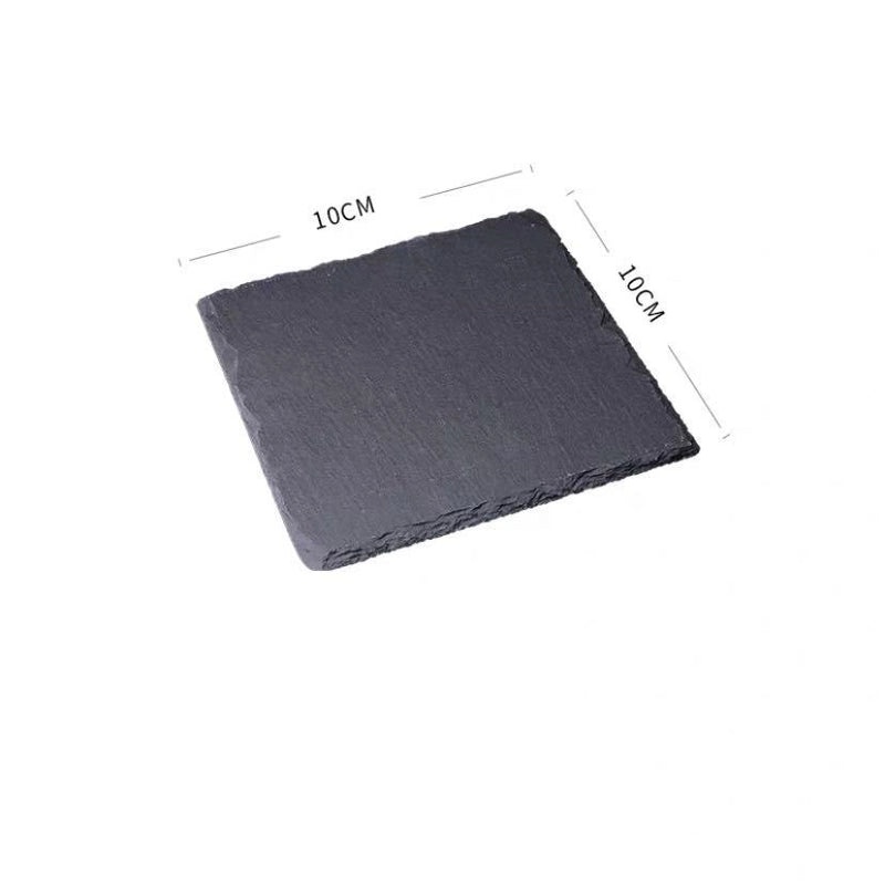 Japanese-Korean Style Black Slate Dinner Plate for Sushi Dessert Western Food Steak | Dinnerware & Plates