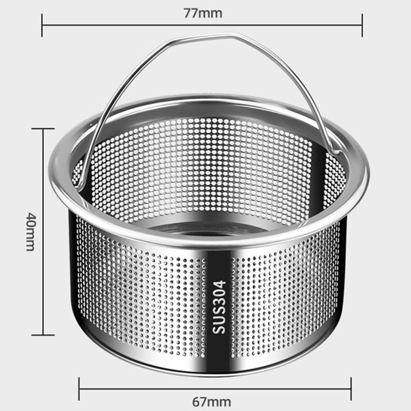 Stainless Steel Kitchen Sink Drain Strainer Net 304 Filter Garbage Catcher Funnel|Kitchen Accessories