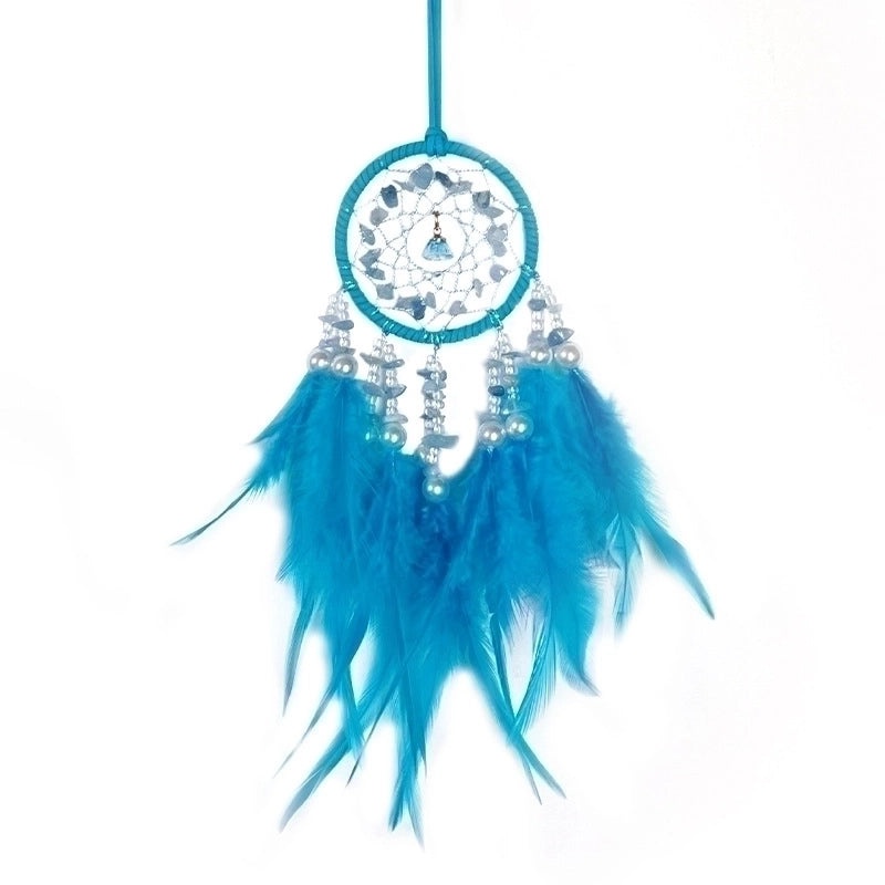 Elegant Multi-color Crystal Feather Dreamcatcher Car Charm | Car Accessories