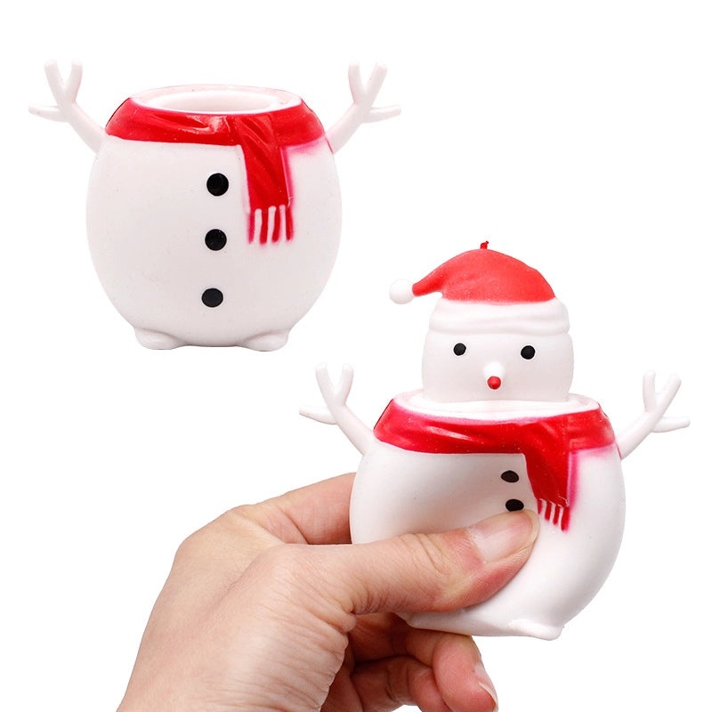 Cute Snowman Christmas Party Favors TPR Cartoon Style|Holiday Decorations & Party Supplies