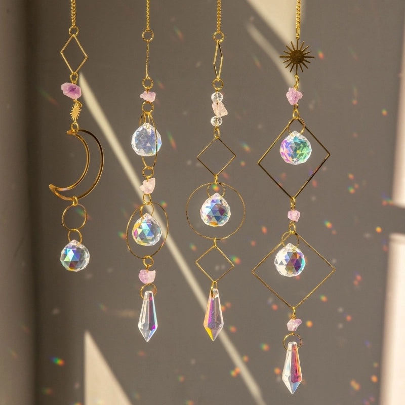 Pastoral Moon Brass Pendant with Artificial Crystal | Fashion Jewelry Accessories