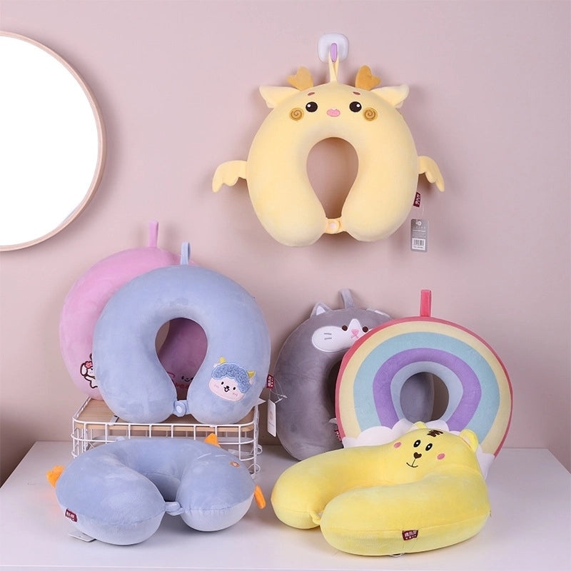 Cartoon Memory Foam U-Shaped Neck Pillow for Travel, Office, and Home | Travel Accessories