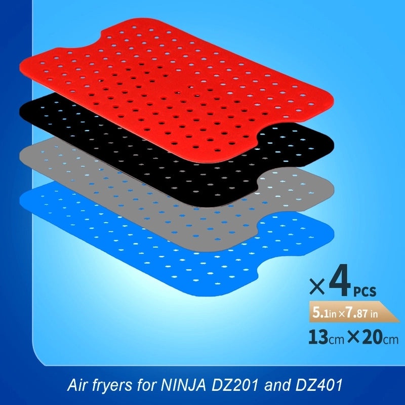 Ninja Foodi Square Silica Gel Air Fryer Mat Reusable Heat Resistant Cooking Pad|Kitchen Accessories