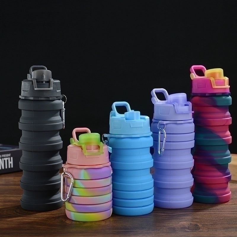 Colorful Tie Dye Silicone Water Bottles for Everyday Use|Casual Drinkware and Accessories