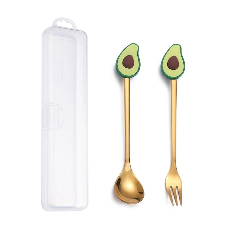 Festive Animal Santa Claus Stainless Steel Cutlery Set 2 Pieces|Kitchen & Dining Tableware