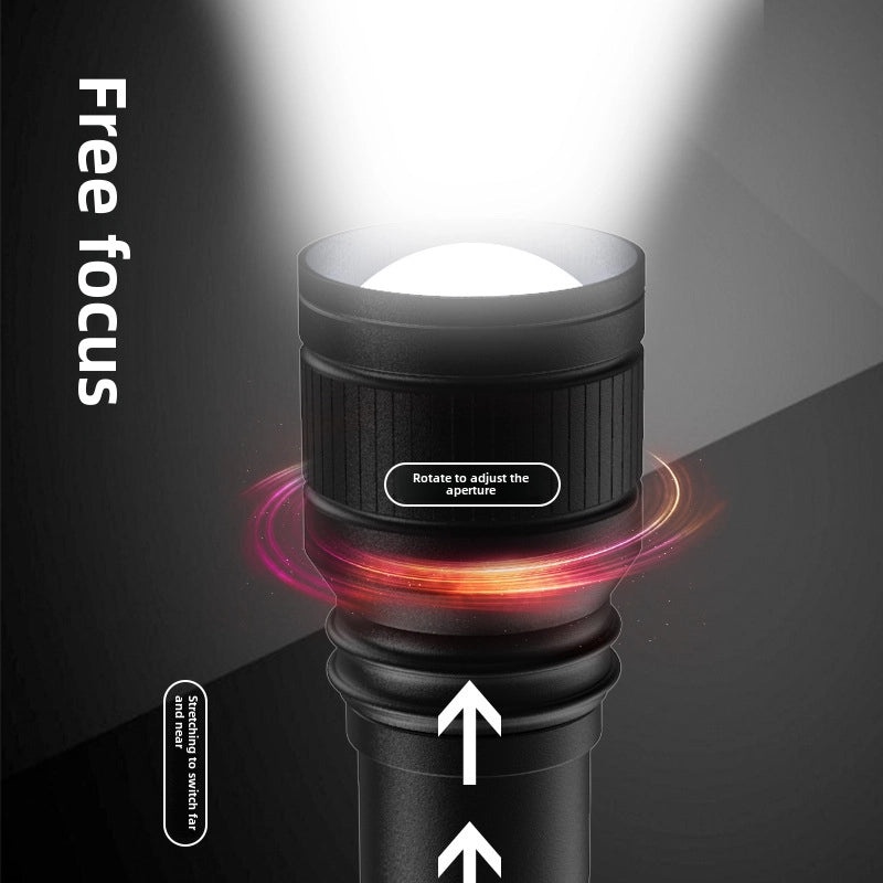USB Rechargeable LED Mini Flashlight Portable Strong Light Multi-function Focused Work Gift | Outdoor & Tactical Lighting