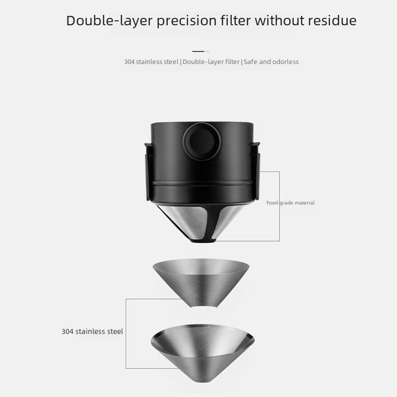 便携式不锈钢滤网咖啡杯 | 户外便携咖啡杯