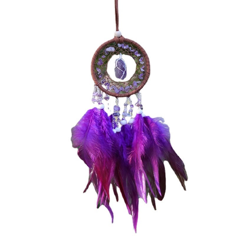 Elegant Round Faux Crystal Dreamcatcher for Car Interior | Car Accessories