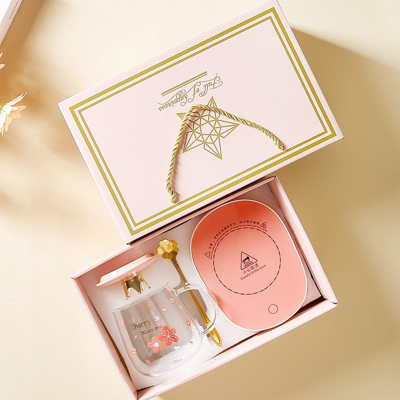 Floral Pattern Glass Water Bottles Set of 1 | Drinkware & Bottles