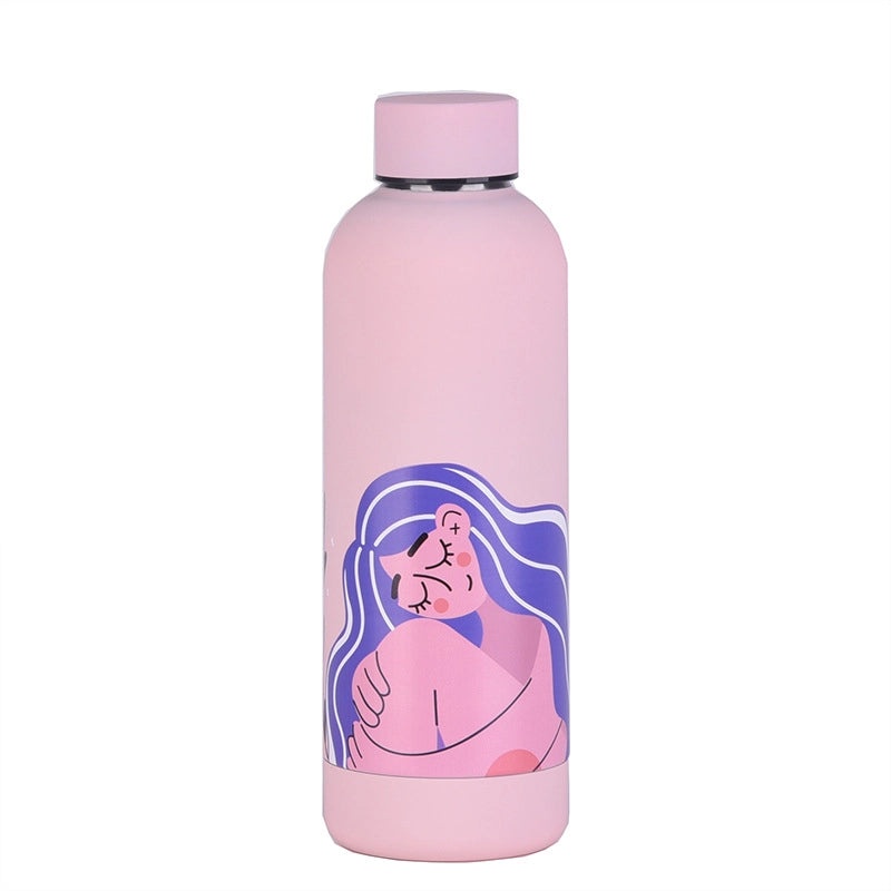Cute Cartoon Stainless Steel Thermos Water Bottle | Drinkware & Tumblers