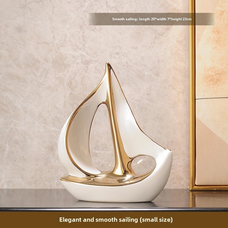 Smooth Sailing Wine Cabinet Decor Set Light Luxury Modern Style High-End Living Room TV Cabinet Office Ornament|Home Decor