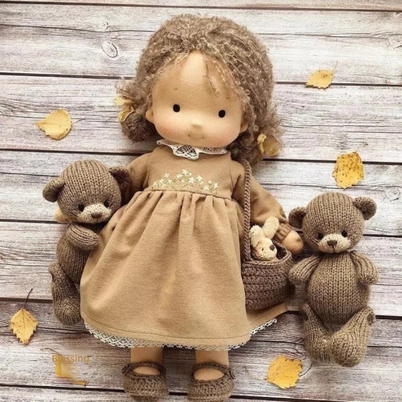 Handmade Mini Waldorf Thumb Doll Vinyl Artist Christmas Collectible|Dolls & Miniatures