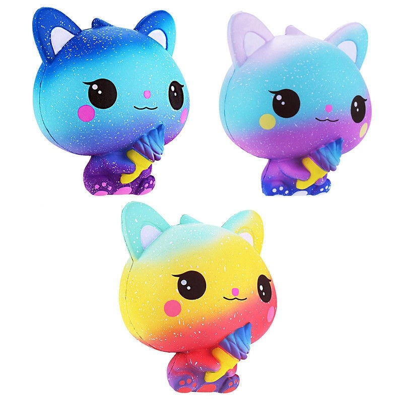 Slow Rebound Ice Cream Cat Cartoon Squishy Toy Cute Stress Relief Ornament|Decompression Toys & Crafts