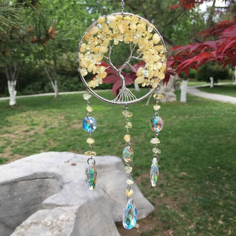 Colorful Pastoral Style Crystal Wind Chime Decoration | Home Decor Accessories