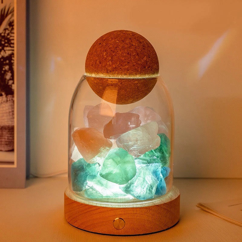 Chinoiserie Style Geometric Crystal Aromatherapy Night Lamp Decorative Lighting Accessories|Home Decor & Lighting