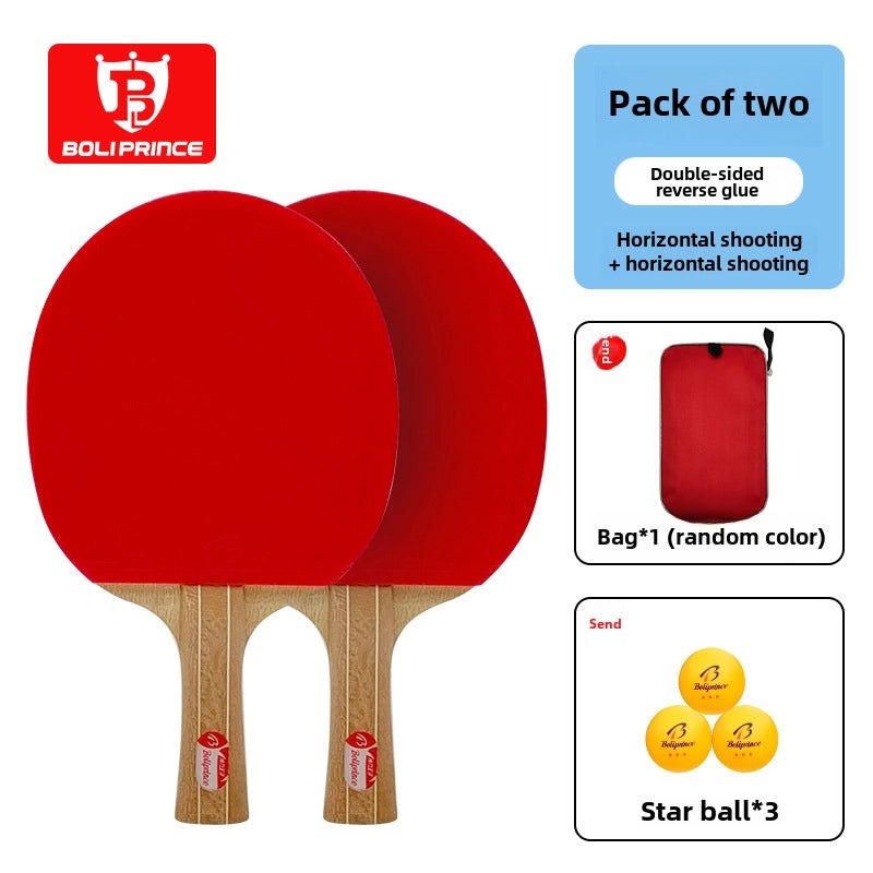 Beginner Table Tennis Racket Set with Horizontal Grip for Students | Sports & Outdoor Table Tennis Equipment