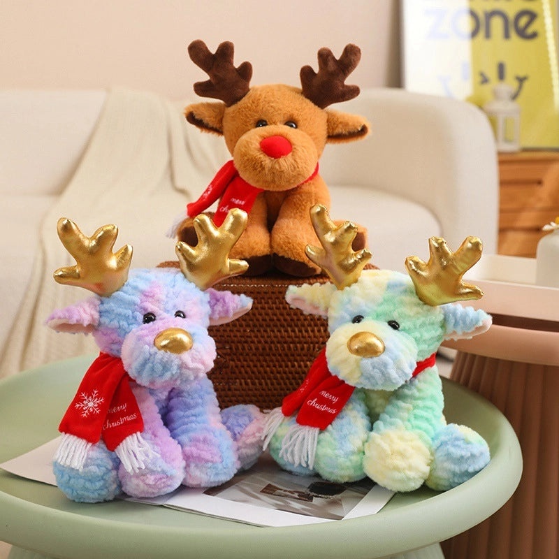 Christmas Elk Plush Toy Soft Cotton Stuffed Animal | Christmas Decor & Plush Toys