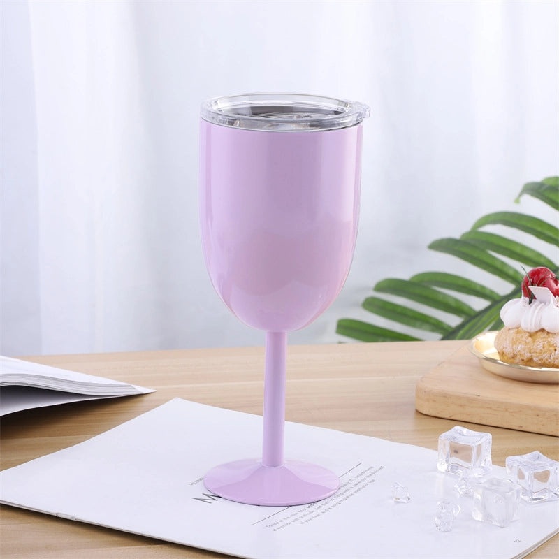 Elegant Solid Color 304 Stainless Steel Wine Glass for Casual Use | Drinkware & Bar Accessories