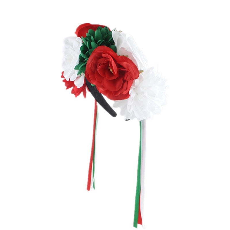 Artificial Flower Ribbon Hairband for Women|Hair Accessories