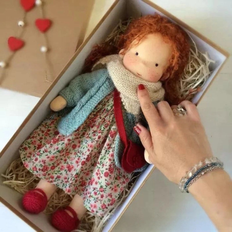 Handmade Mini Waldorf Thumb Doll Vinyl Artist Christmas Collectible|Dolls & Miniatures