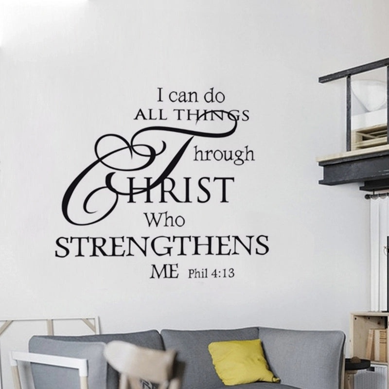 Inspirational Removable English Wall Decals for Living Room Sofa Background | Home Decor Wall Stickers