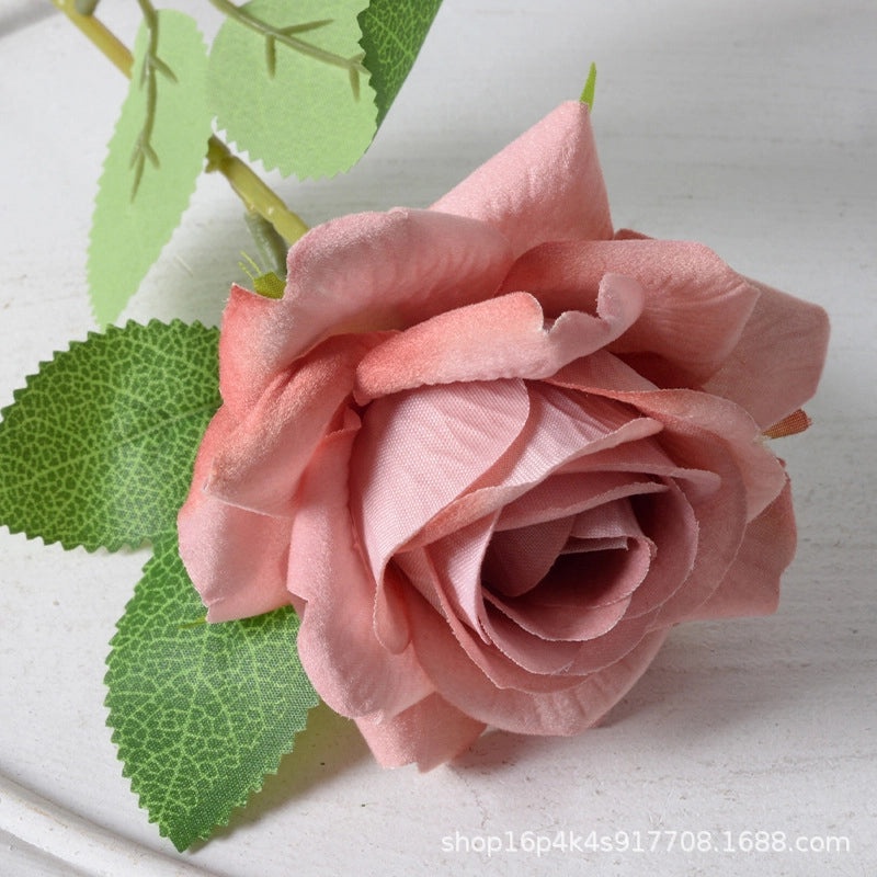 Artificial Rose Single Stem Flannel Flower for Home Wedding Valentine's Day Decoration|Home Decor & Wedding Accessories