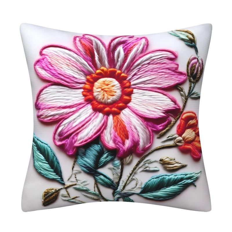 Elegant Minimalist Floral Polyester Pillow Covers for Couch and Sofa Decor|Home Decor & Living Room Accessories