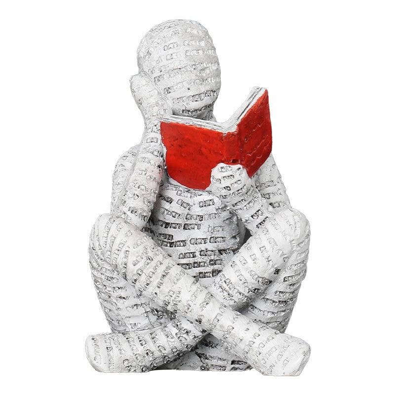 Reading Woman Resin Sculpture for Book Lovers | Home Decor Ornaments