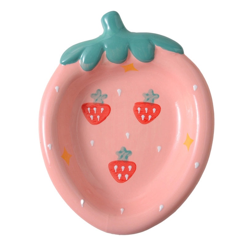 Halloween Themed Cute Pumpkin and Strawberry Porcelain Plate 1 Piece|Kitchen & Dining Tableware