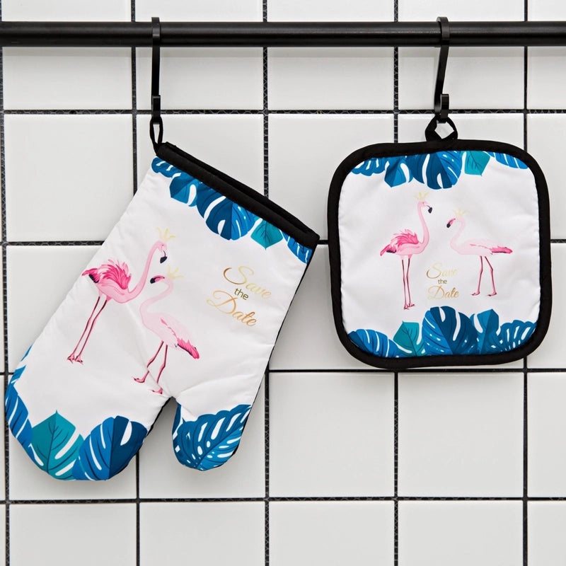 耐热加厚厨房手套防烫耐高温烘焙微波炉用隔热手套套装|厨房用品